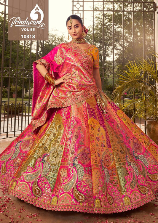 10318 Vrindavan Vol 55 Royal Banarasi Silk Lehenga Choli