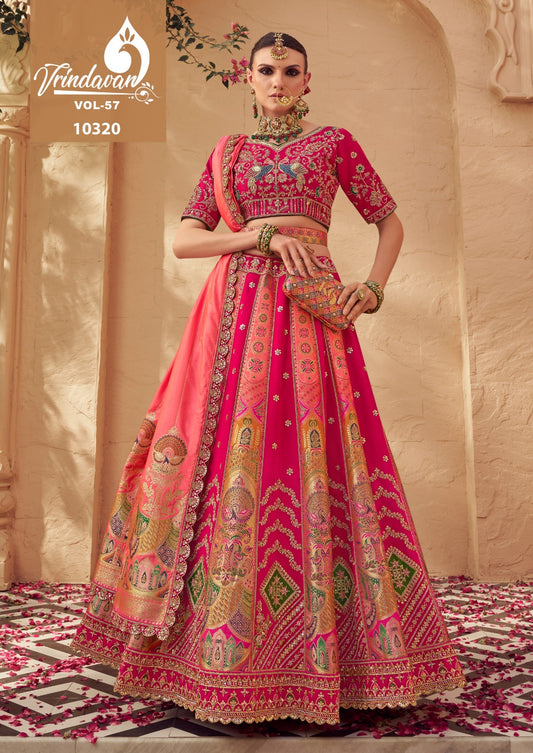10320 Vrindavan Vol 57 Royal Banarasi Silk Lehenga Choli