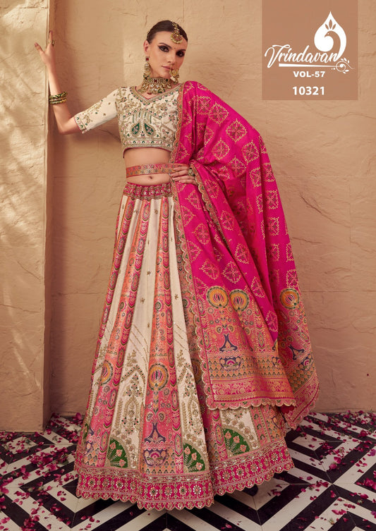 10321 Vrindavan Vol 57 Royal Banarasi Silk Lehenga Choli