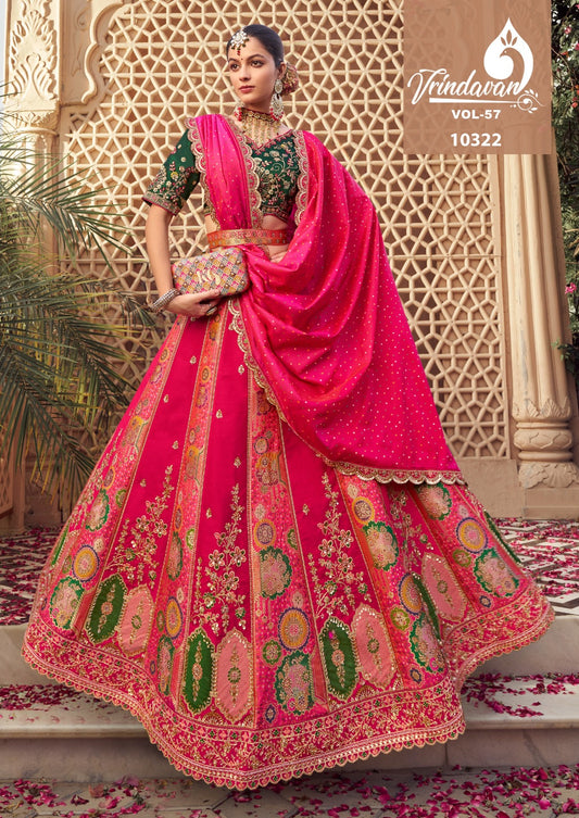 10322 Vrindavan Vol 57 Royal Banarasi Silk Lehenga Choli