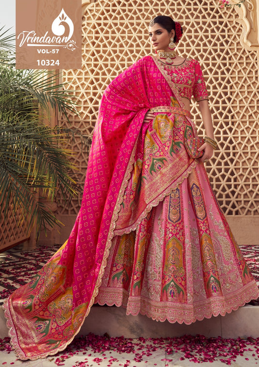 10324 Vrindavan Vol 57 Royal Banarasi Silk Lehenga Choli