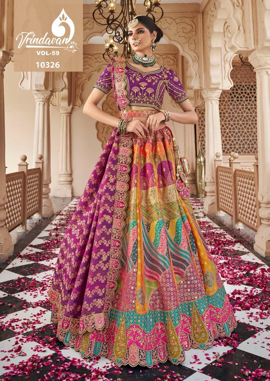 10326 Vrindavan Vol 59 Royal Banarasi Silk Lehenga Choli