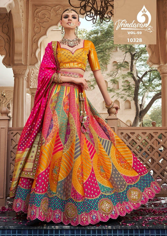 10328 Vrindavan Vol 59 Royal Banarasi Silk Lehenga Choli