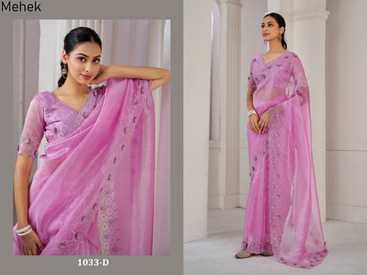 1033-D Mehek Soft Organza Sarees