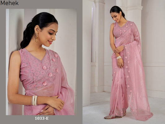 1033-E Mehek Soft Organza Sarees