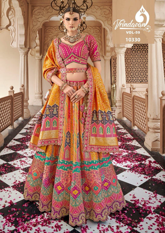 10330 Vrindavan Vol 59 Royal Banarasi Silk Lehenga Choli