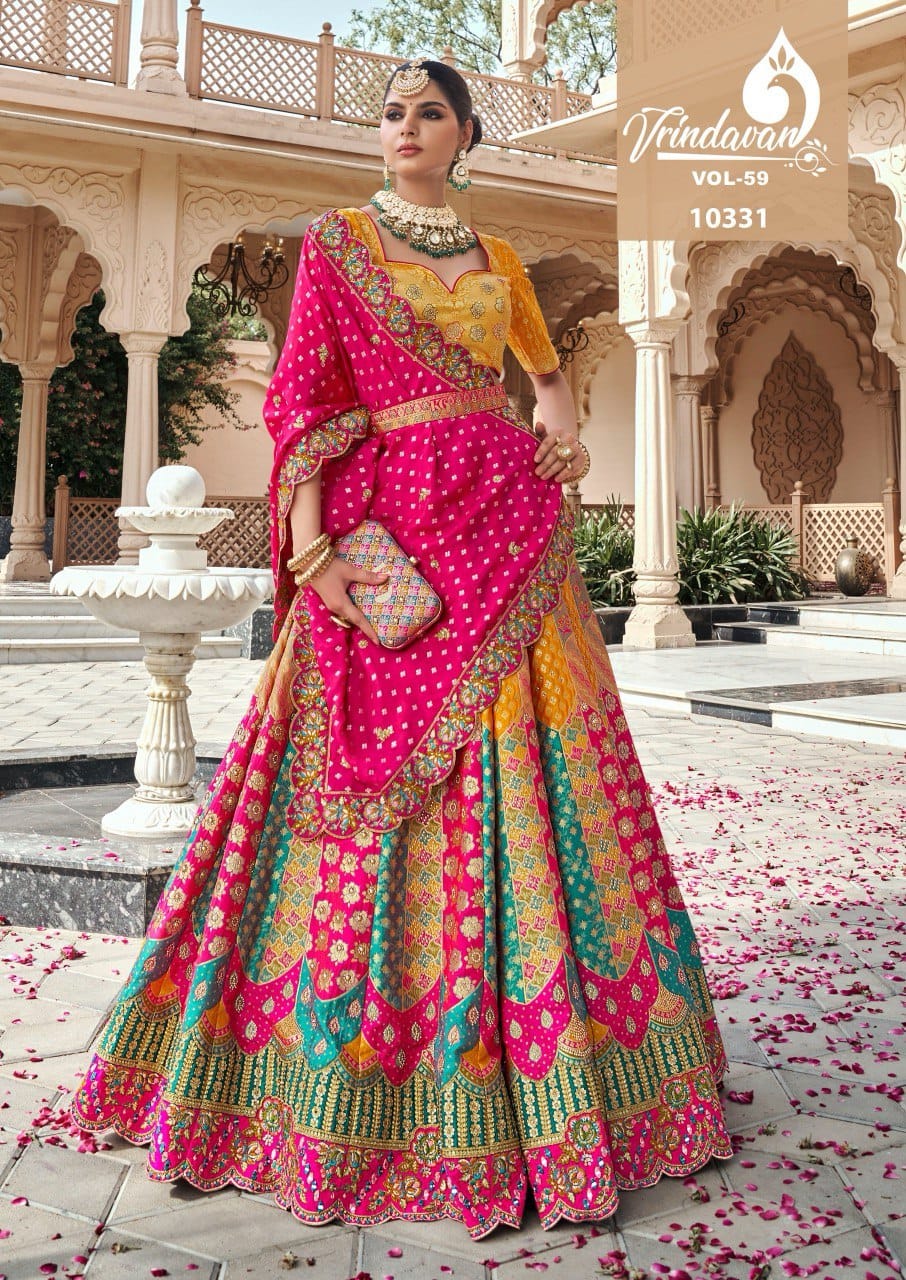 10331 Vrindavan Vol 59 Royal Banarasi Silk Lehenga Choli