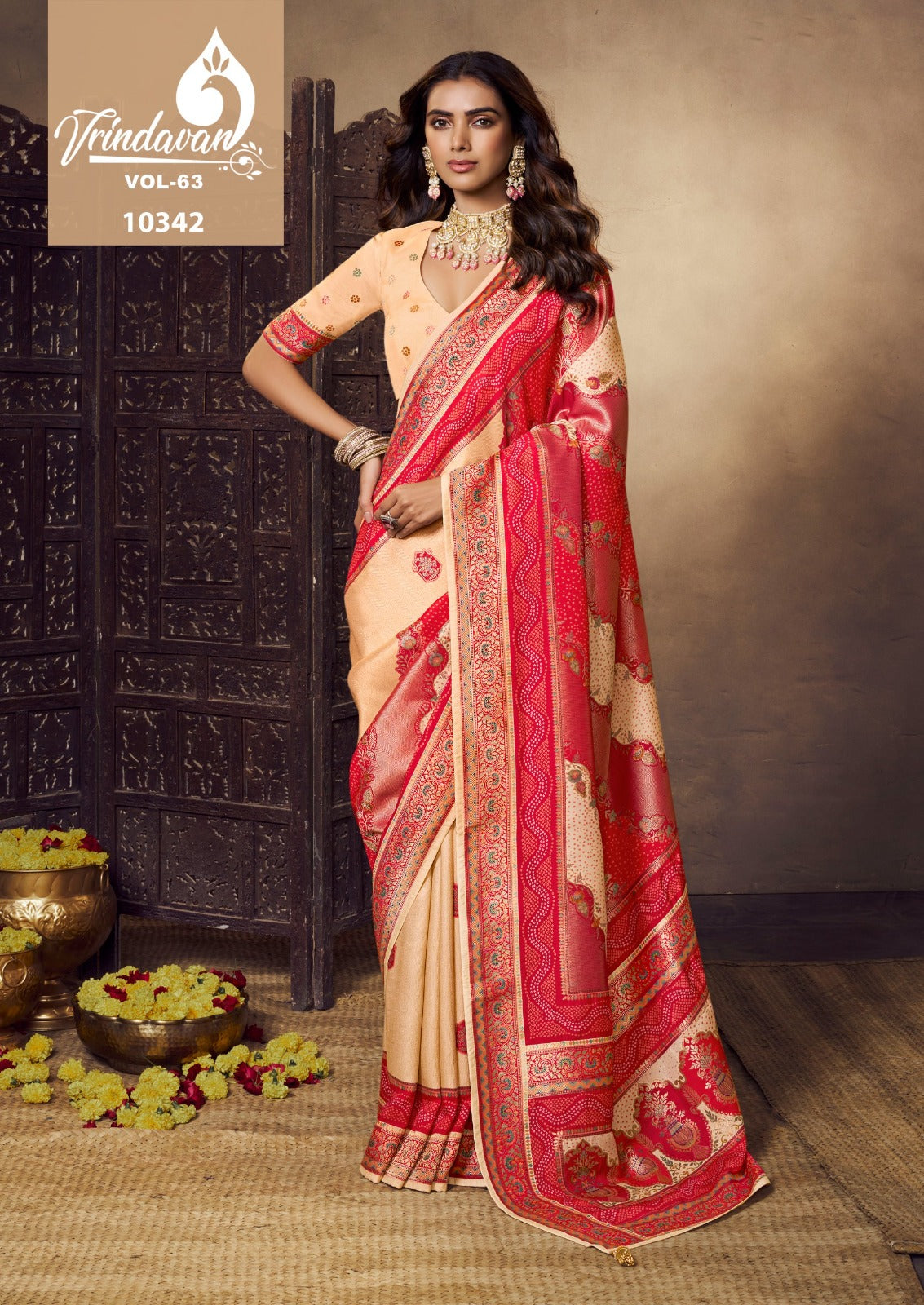 10342 Vrindavan Vol 63 Royal Pure Viscose Sarees