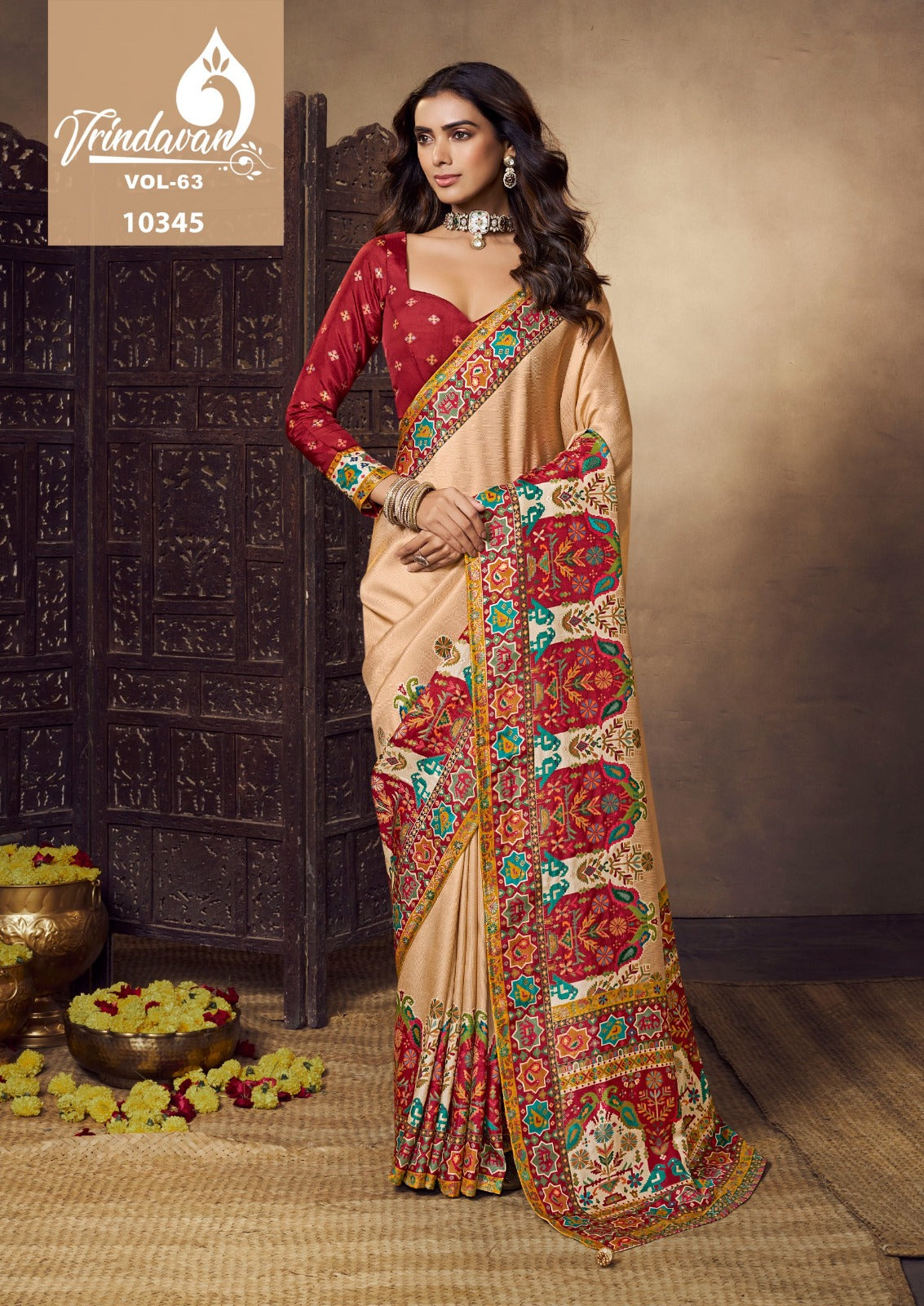 10345 Vrindavan Vol 63 Royal Pure Viscose Sarees