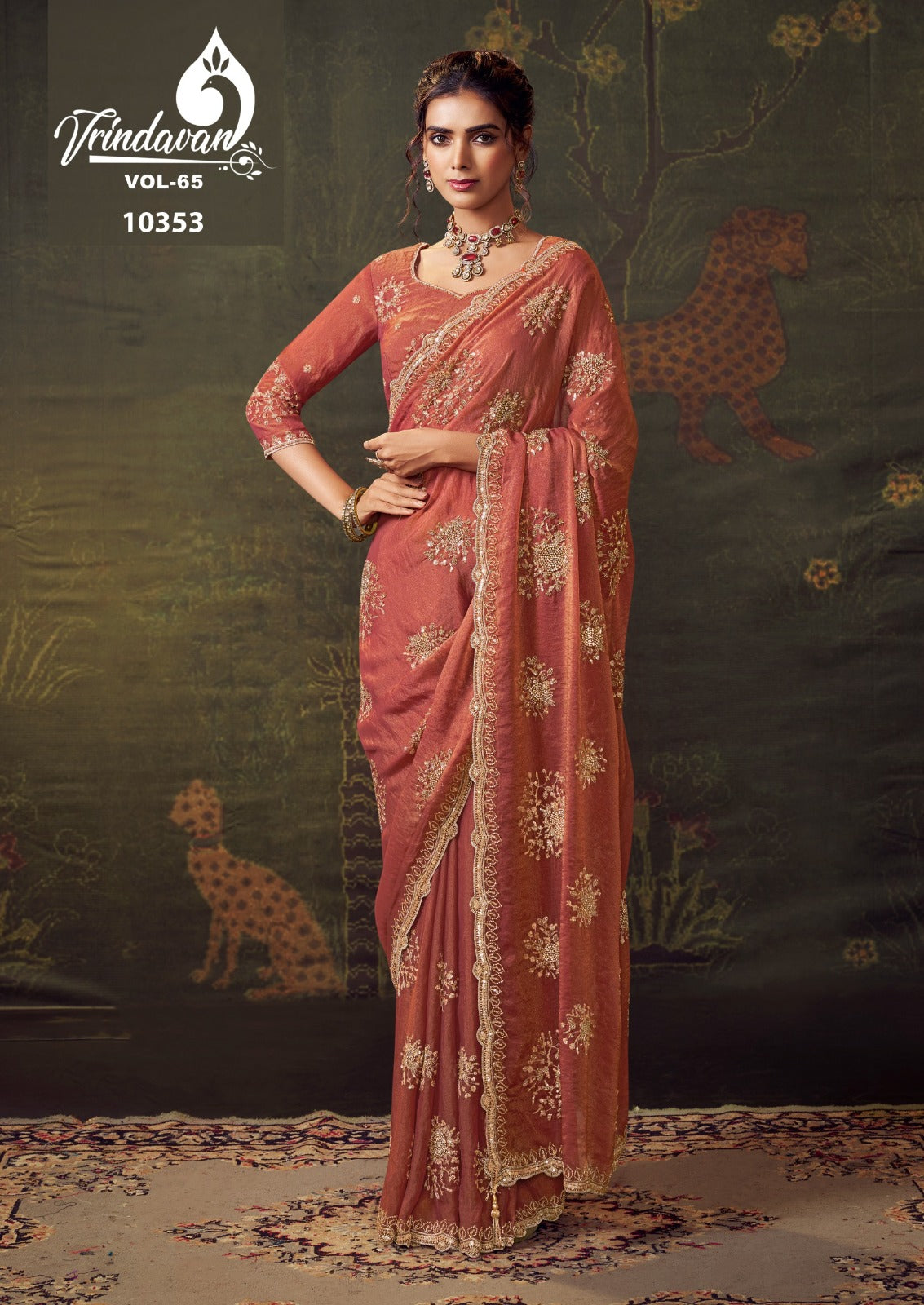 10353 Vrindavan Vol 65 Royal Tissue Sarees