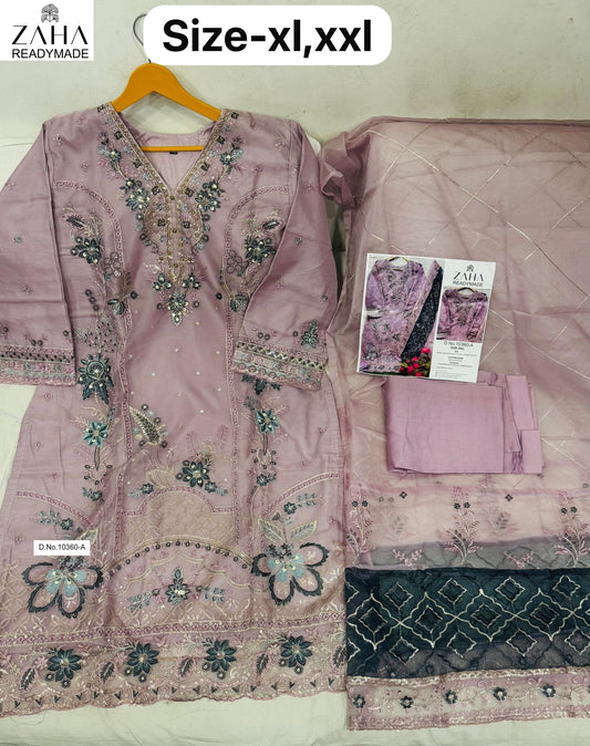 10360A Saara Vol 2 Zaha Organza Pakistani Readymade Suits