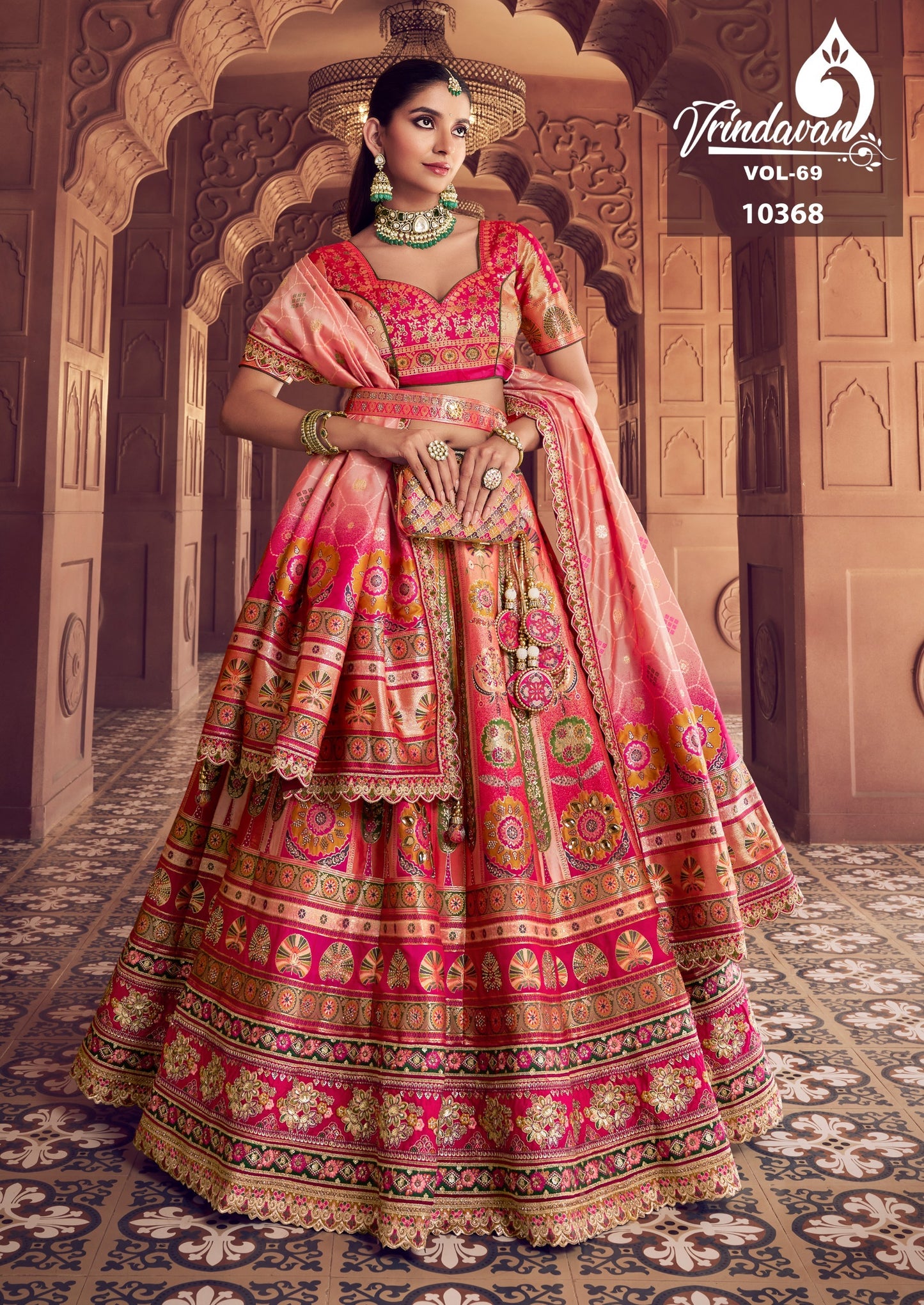 10365 Vrindavan Vol 69 Royal Banarsi Premium Silk Lehenga Choli