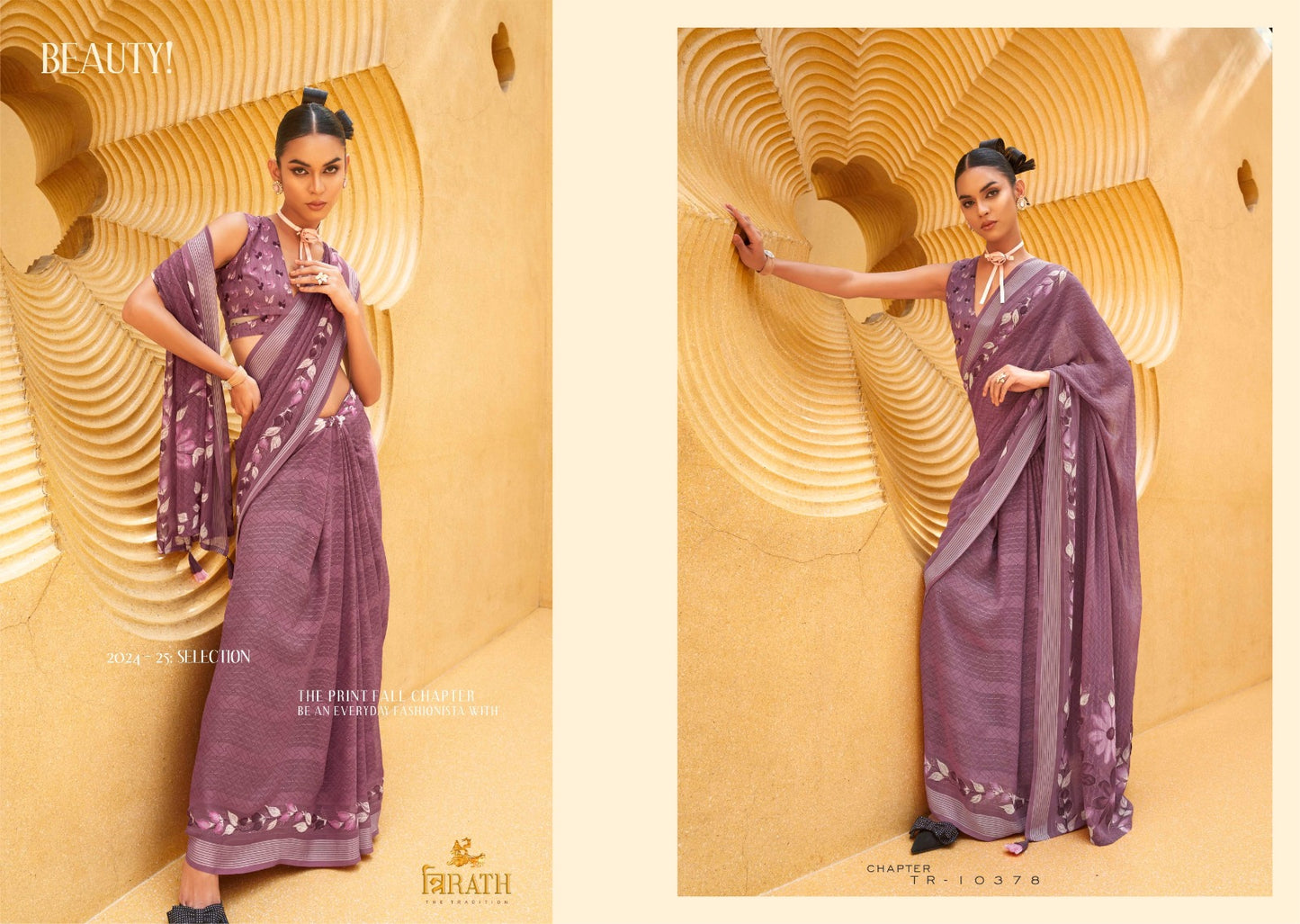 10378 Maxima Trirath Georgette Sarees