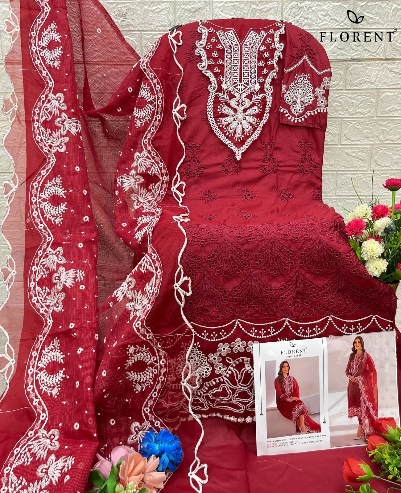 1038-B Florent Heavy Rayon Pakistani Salwar Suits