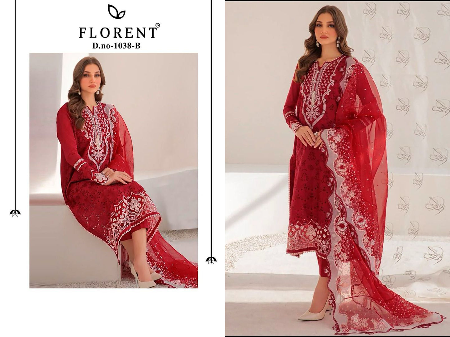 1038-B Florent Heavy Rayon Pakistani Salwar Suits