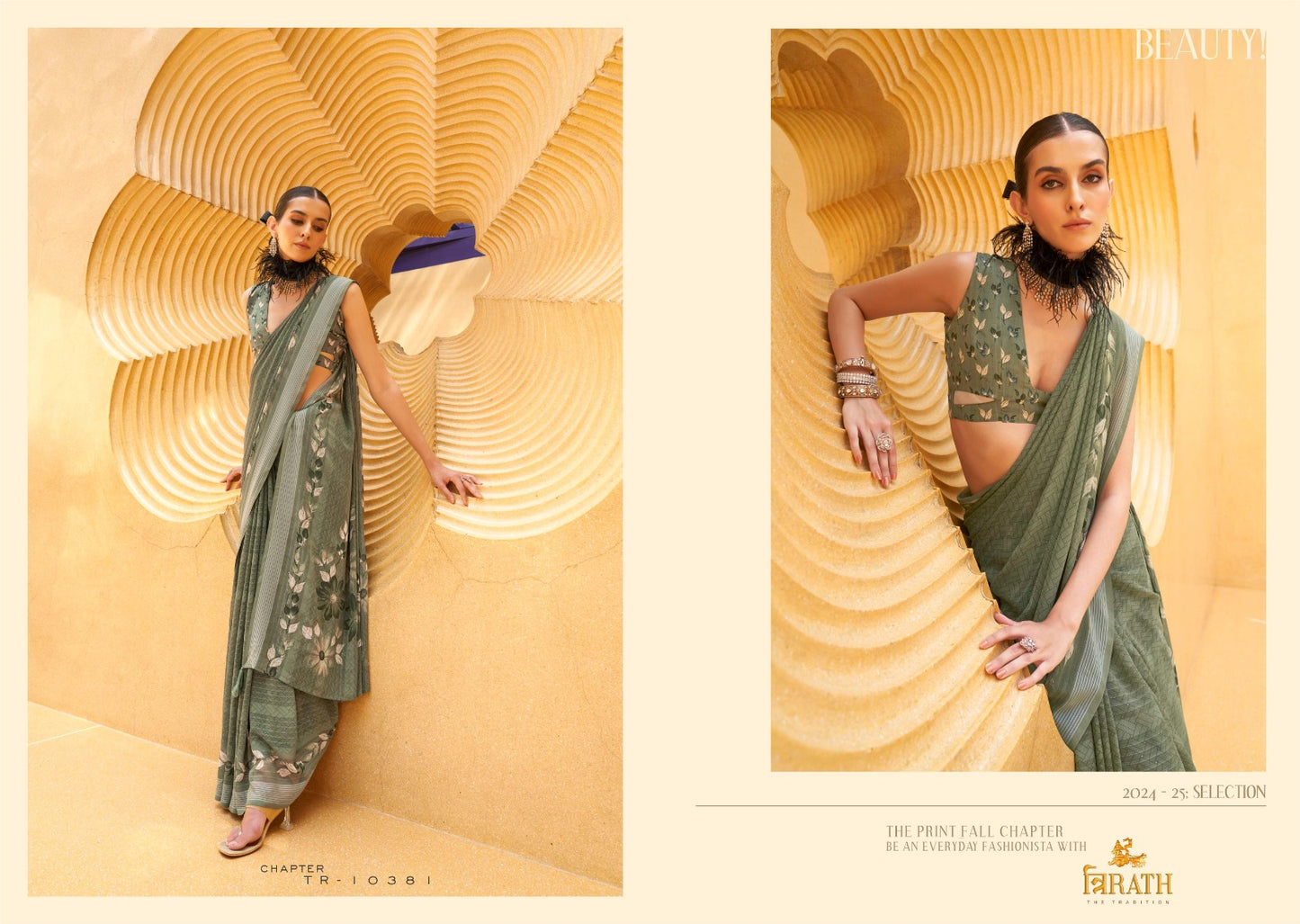 10381 Maxima Trirath Georgette Sarees