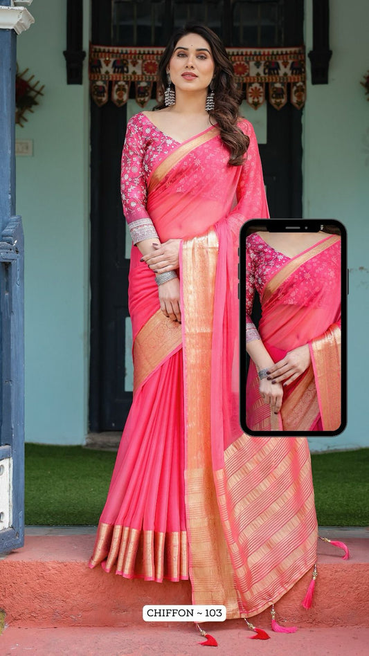 103 Almaari Chiffon Sarees