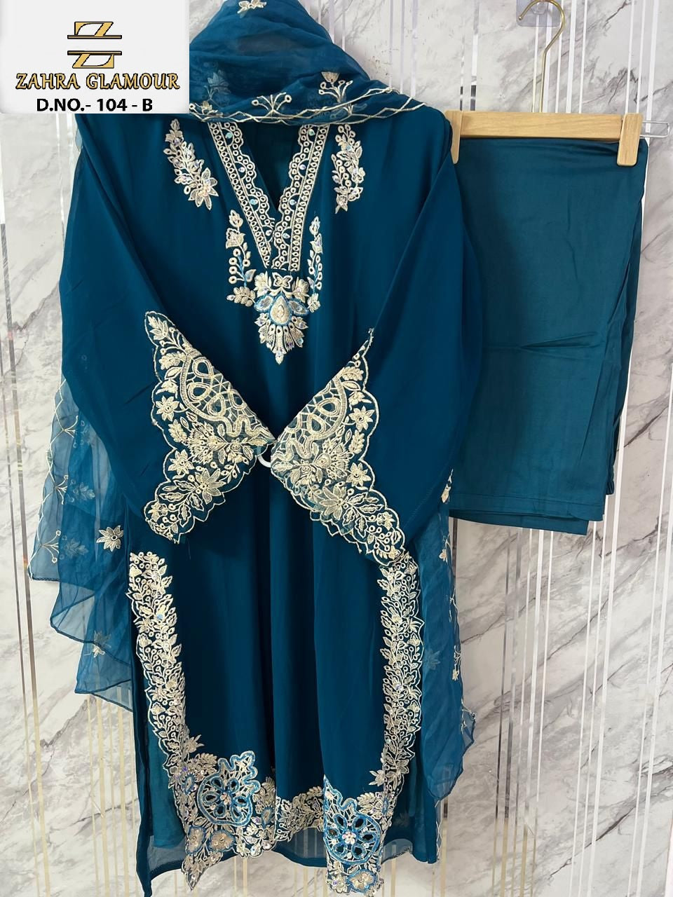 104-B Zahra Glamour Georgette Pakistani Readymade Suits