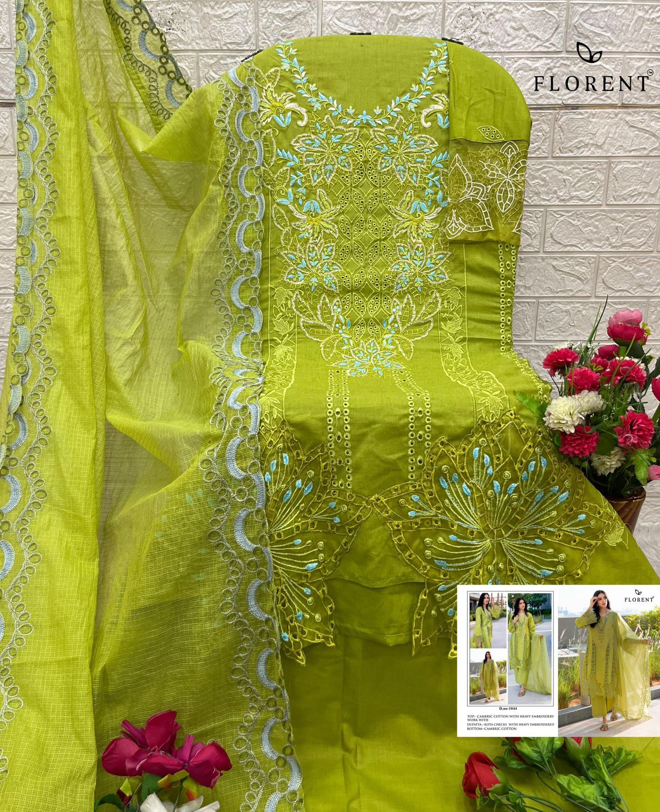 1044 Florent Cambric Pakistani Salwar Suits