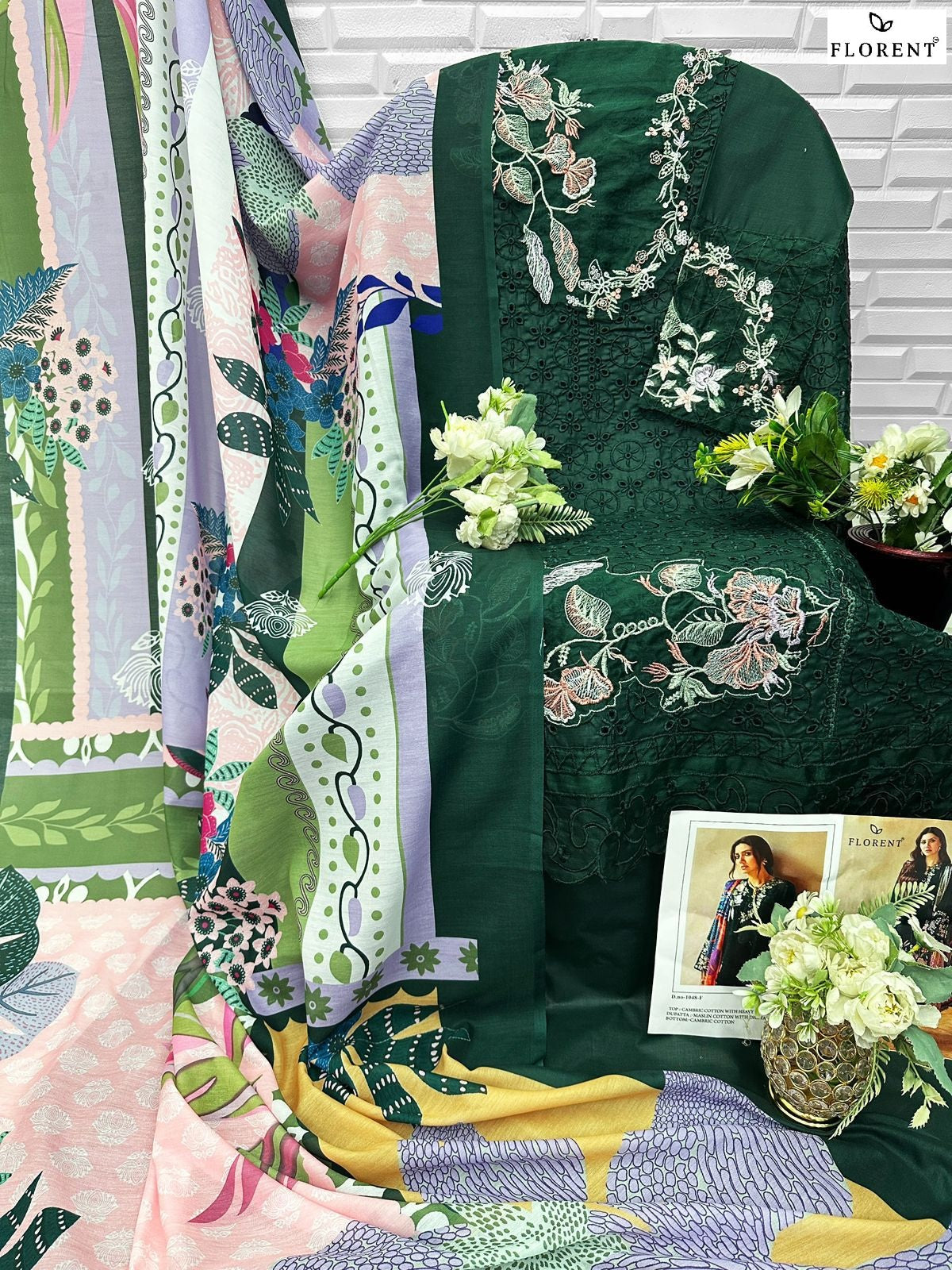 1048-F Florent Cambric Cotton Pakistani Salwar Suits