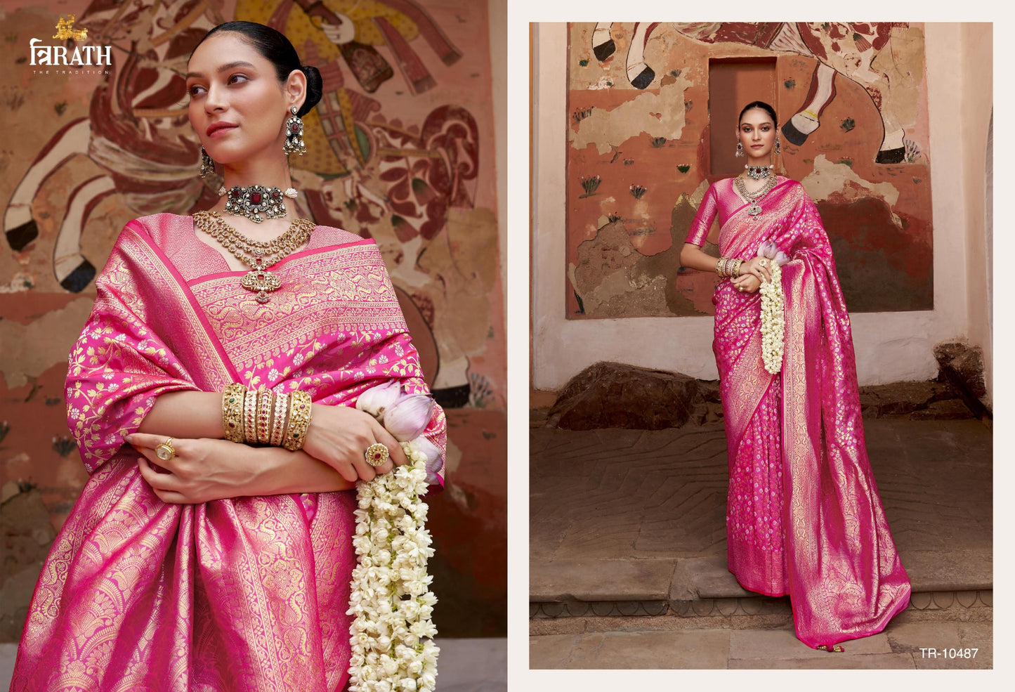 10487 Swara Trirath Banarasi Sarees