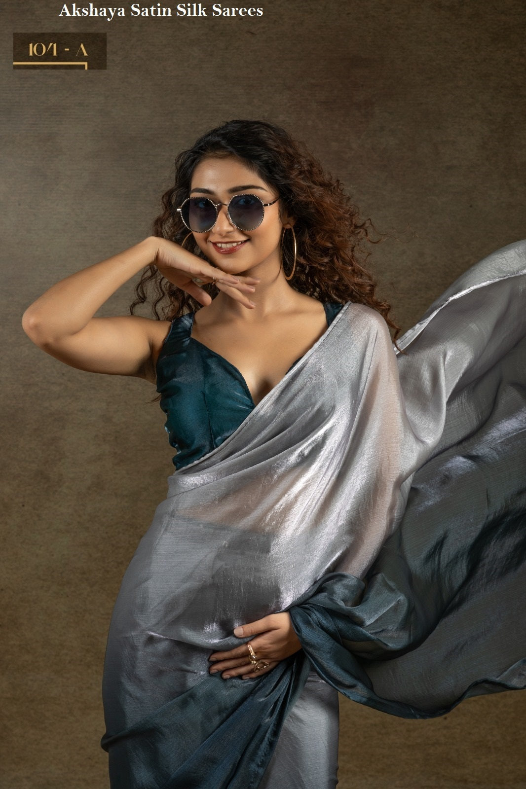 104A Akshaya Satin Silk Sarees