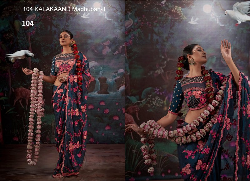 104 Madhuban-1 Kalakaand Gold Simmer Sarees
