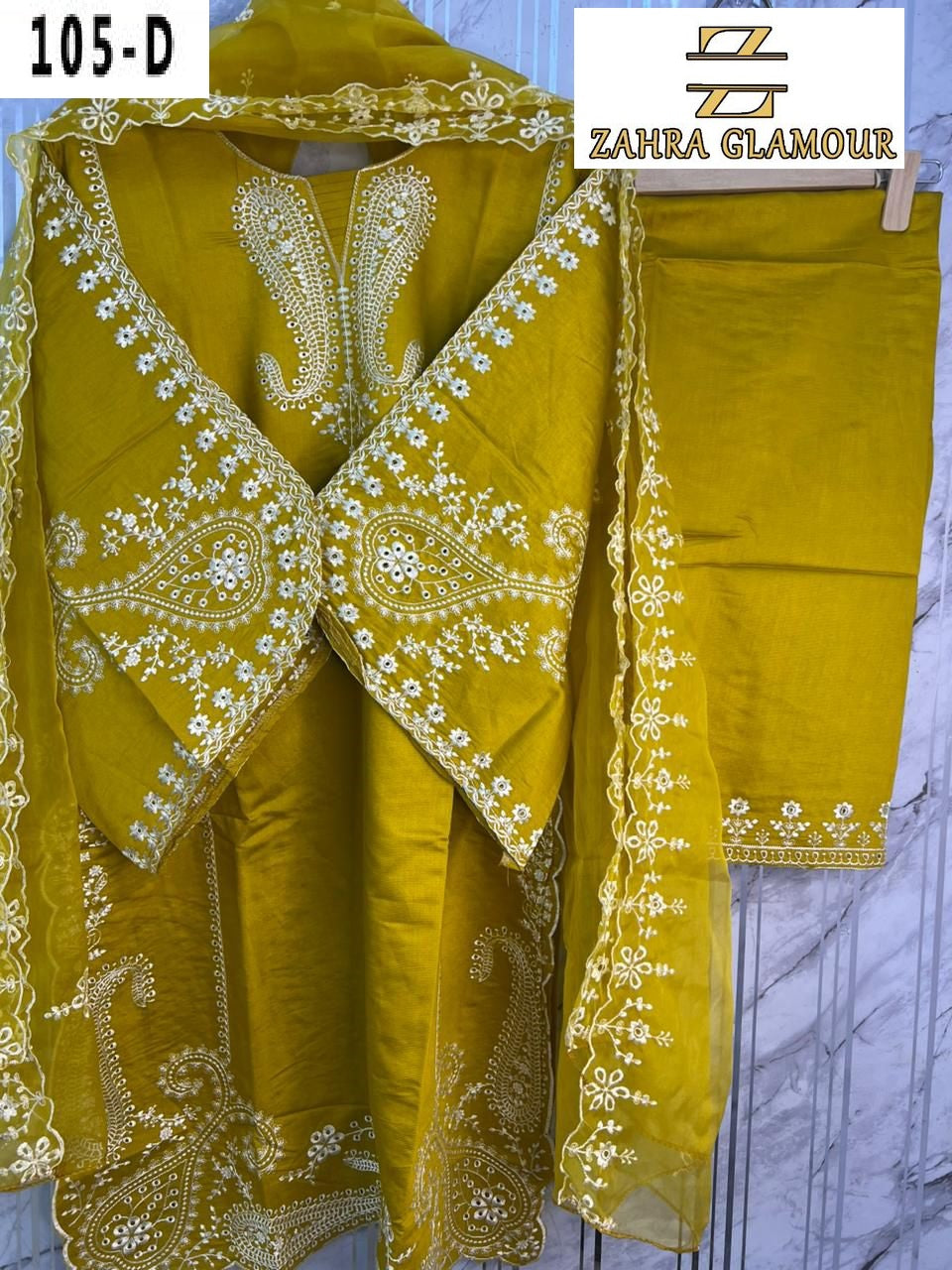 105-D Zahra Glamour Viscose Blanded Pakistani Readymade Suits