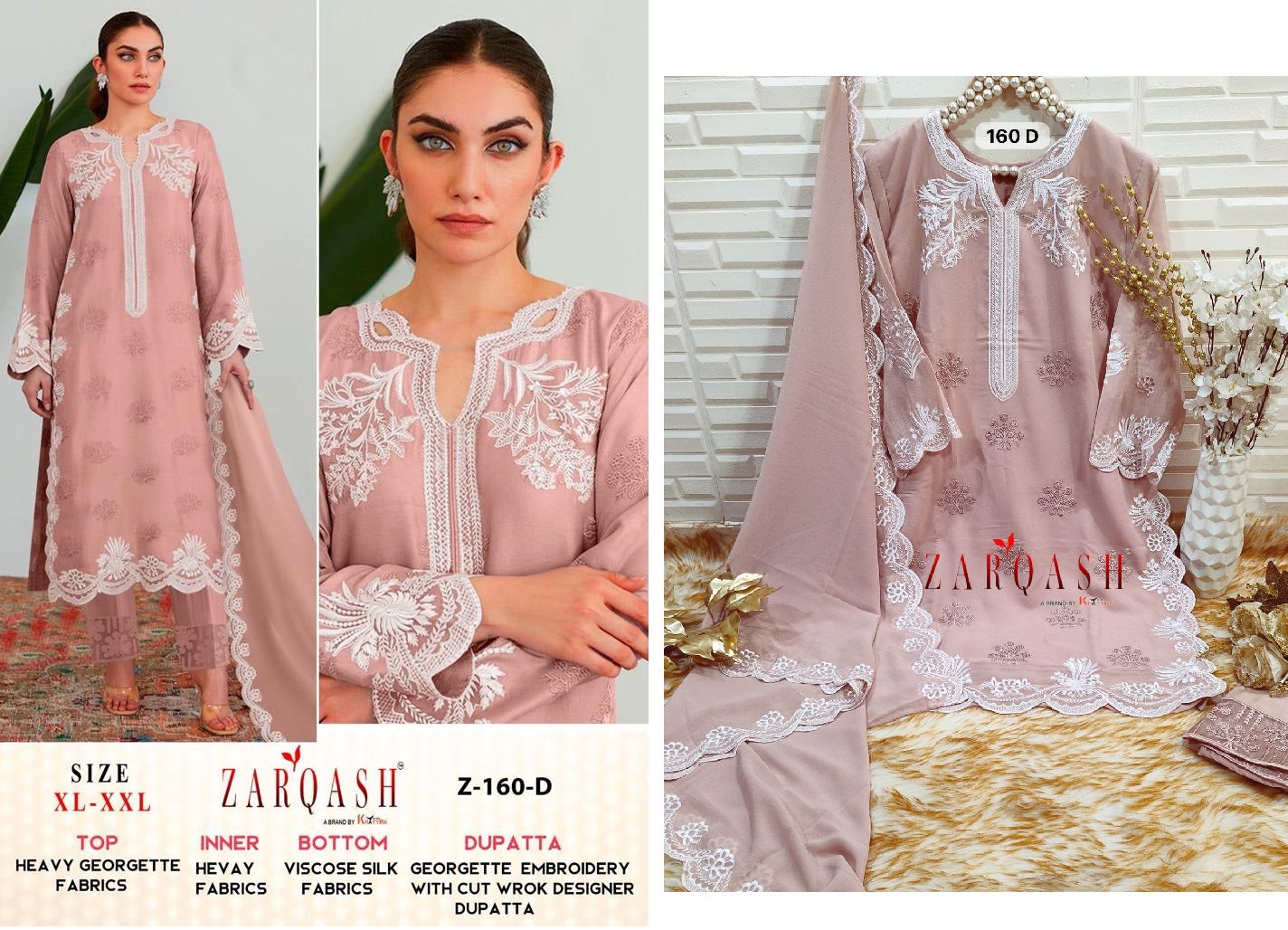 Z-160D Zarqash Pakistani Readymade Suits