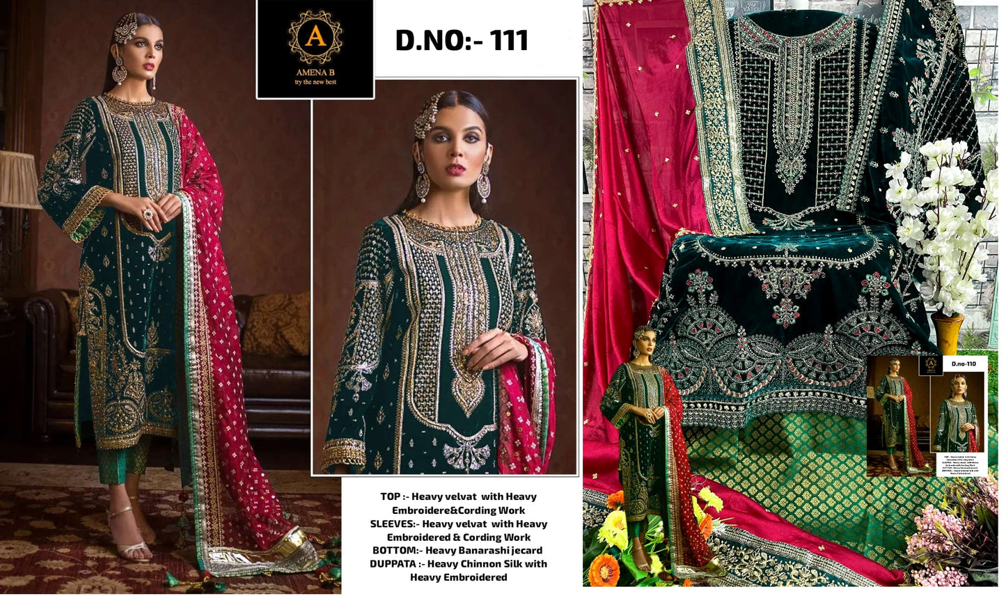111 Amena B Pakistani Salwar Suits