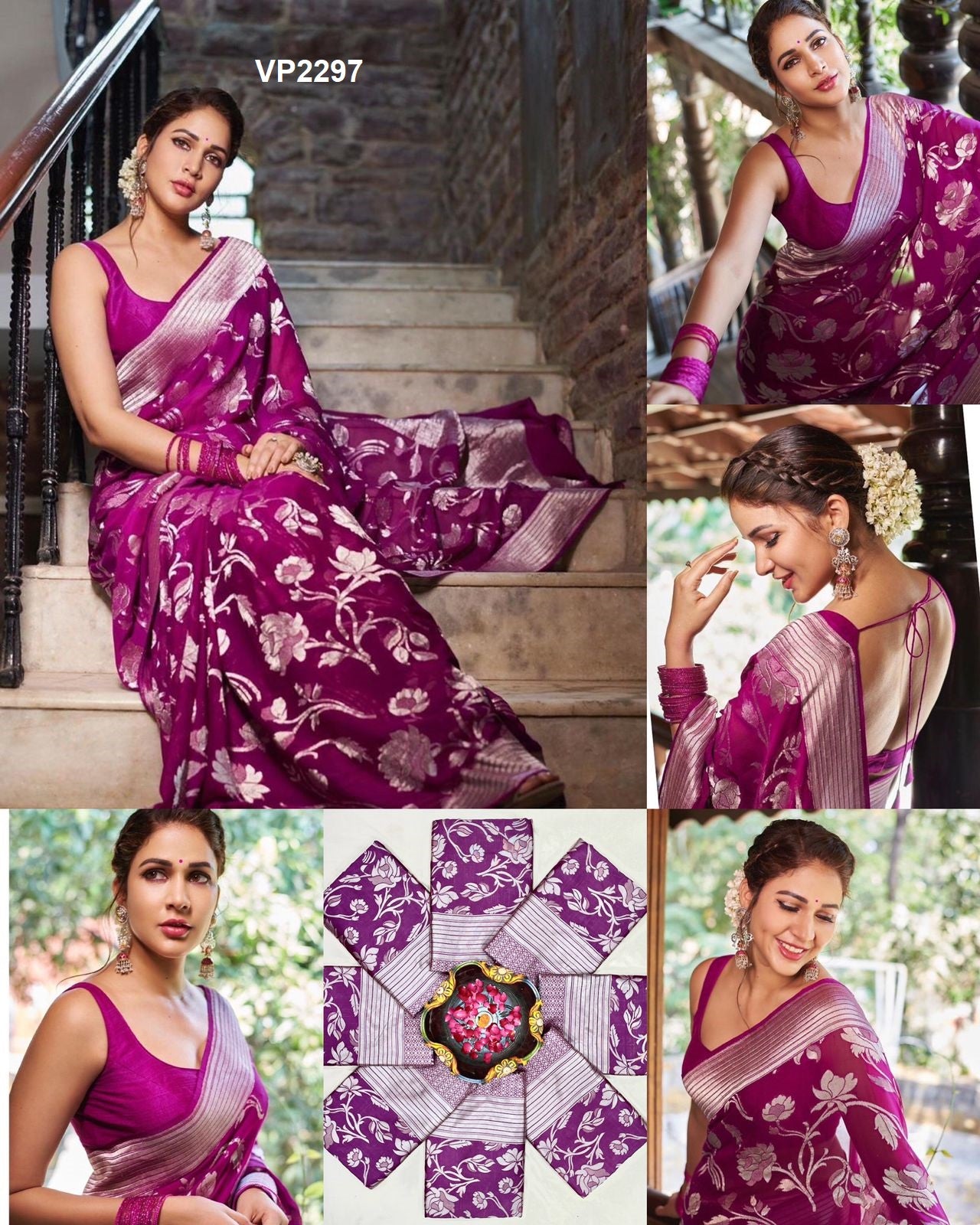2297 Fashion Berry Sarees