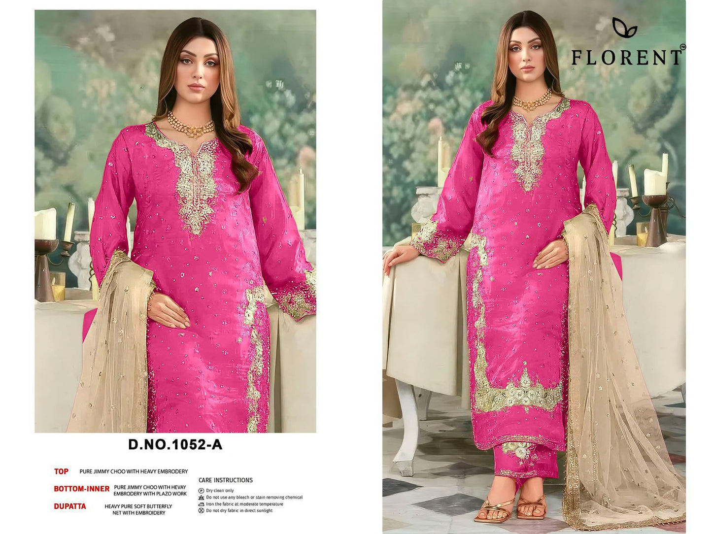 1052-A Florent Pure Jimmy Pakistani Readymade Suits
