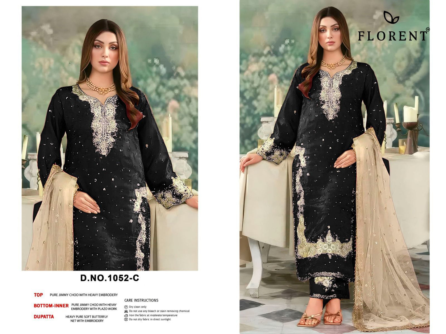 1052-C Florent Pure Jimmy Pakistani Readymade Suits