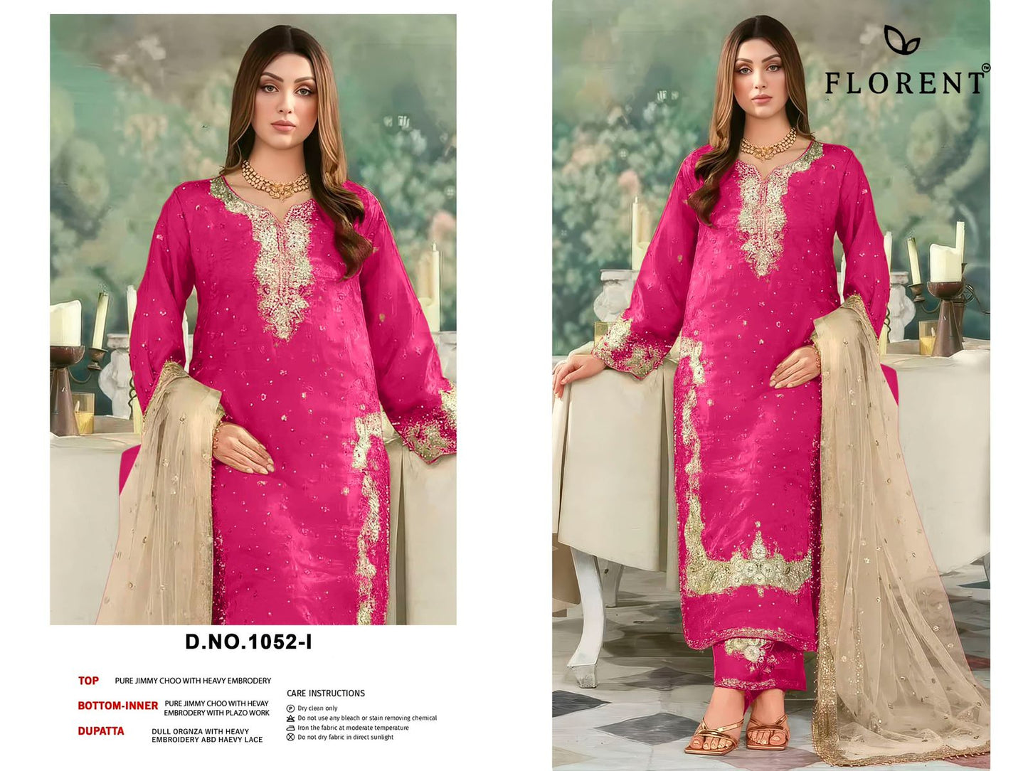1052-I Florent Jimmy Choo Pakistani Readymade Suits