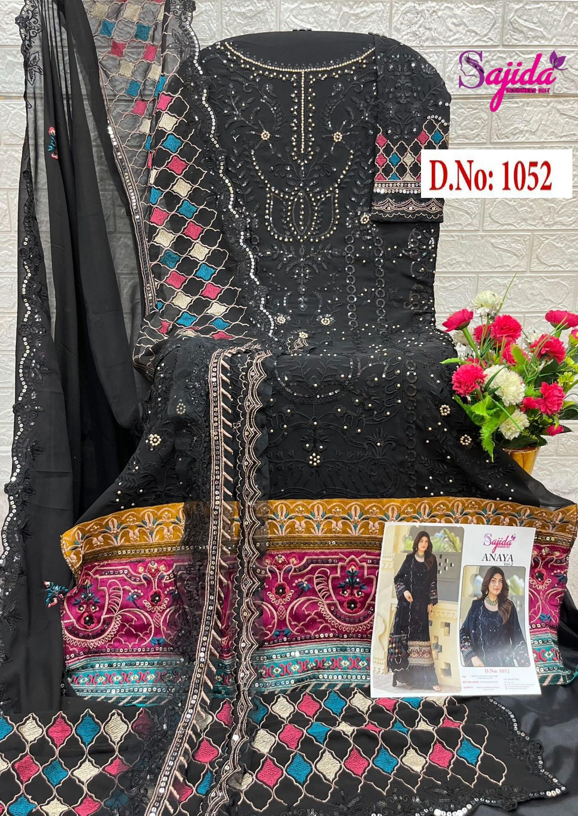 1052 Anaya Vol-2 Sajida Georgette Pakistani Salwar Suits