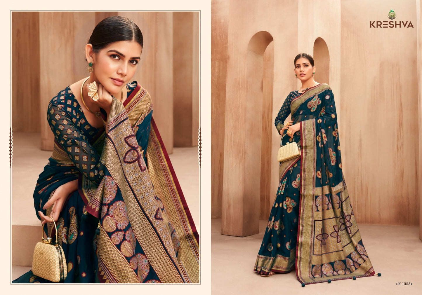 1053 Savitri Kreshva Georgette Sarees