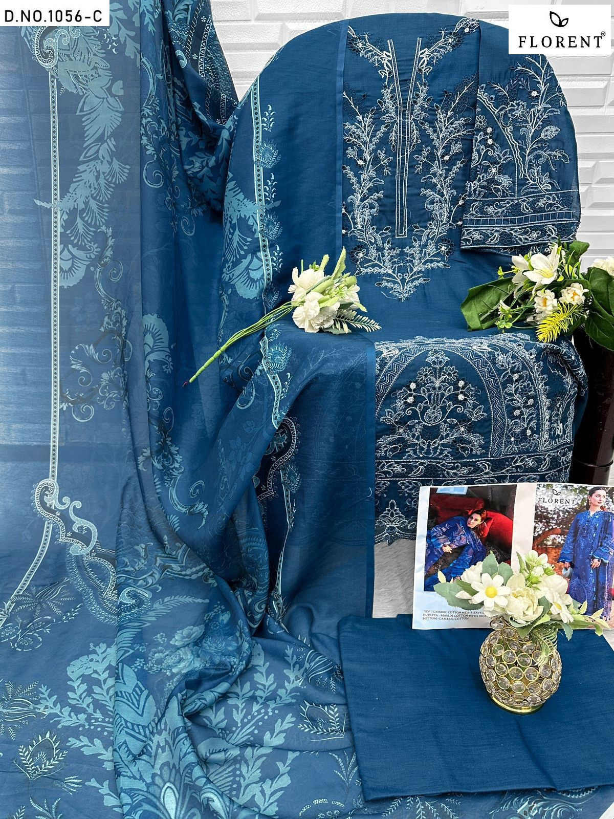 1056-C Florent Cambric Cotton Pakistani Salwar Suits