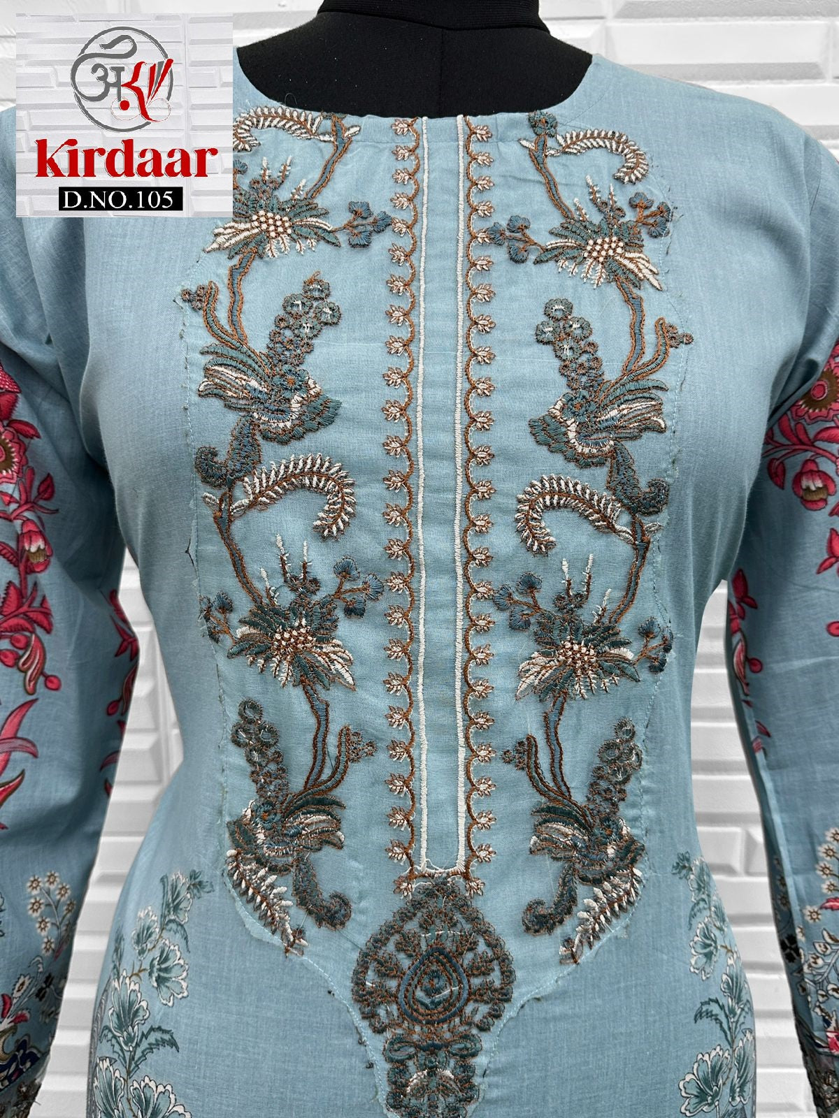 105 Kirdaar Printed Karachi Readymade Suit