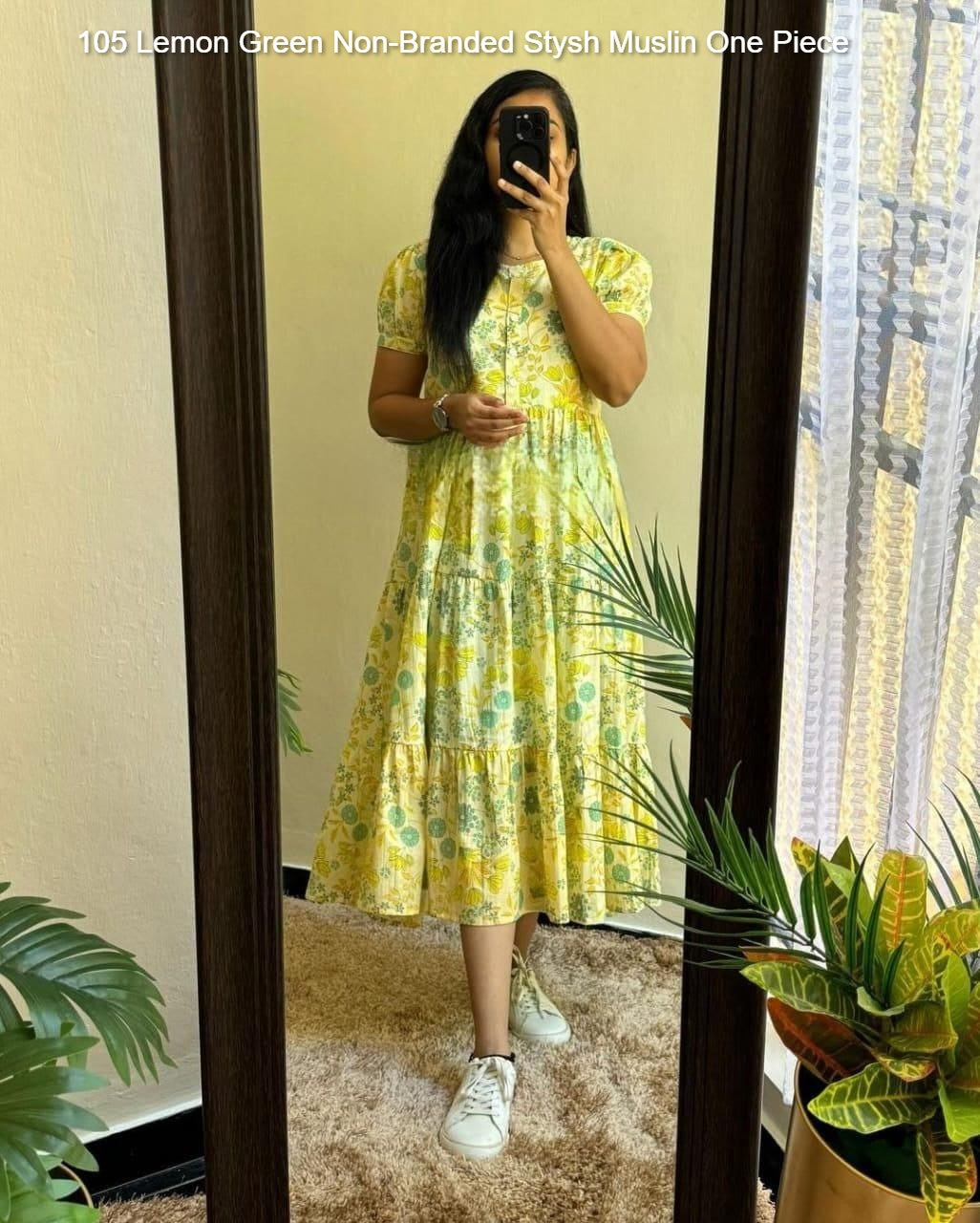 105 Lemon Green Non-Branded Stysh Muslin One Piece