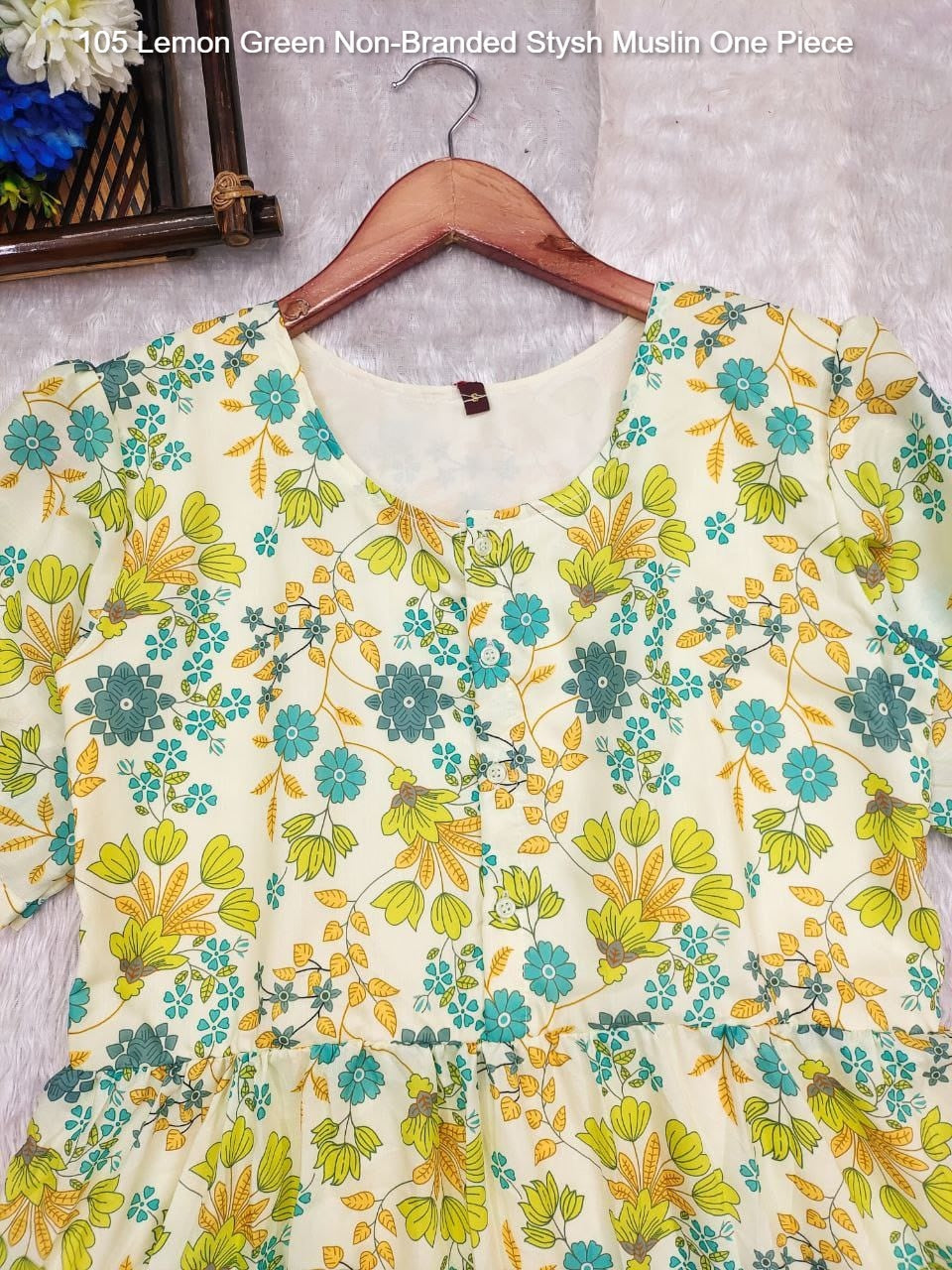 105 Lemon Green Non-Branded Stysh Muslin One Piece