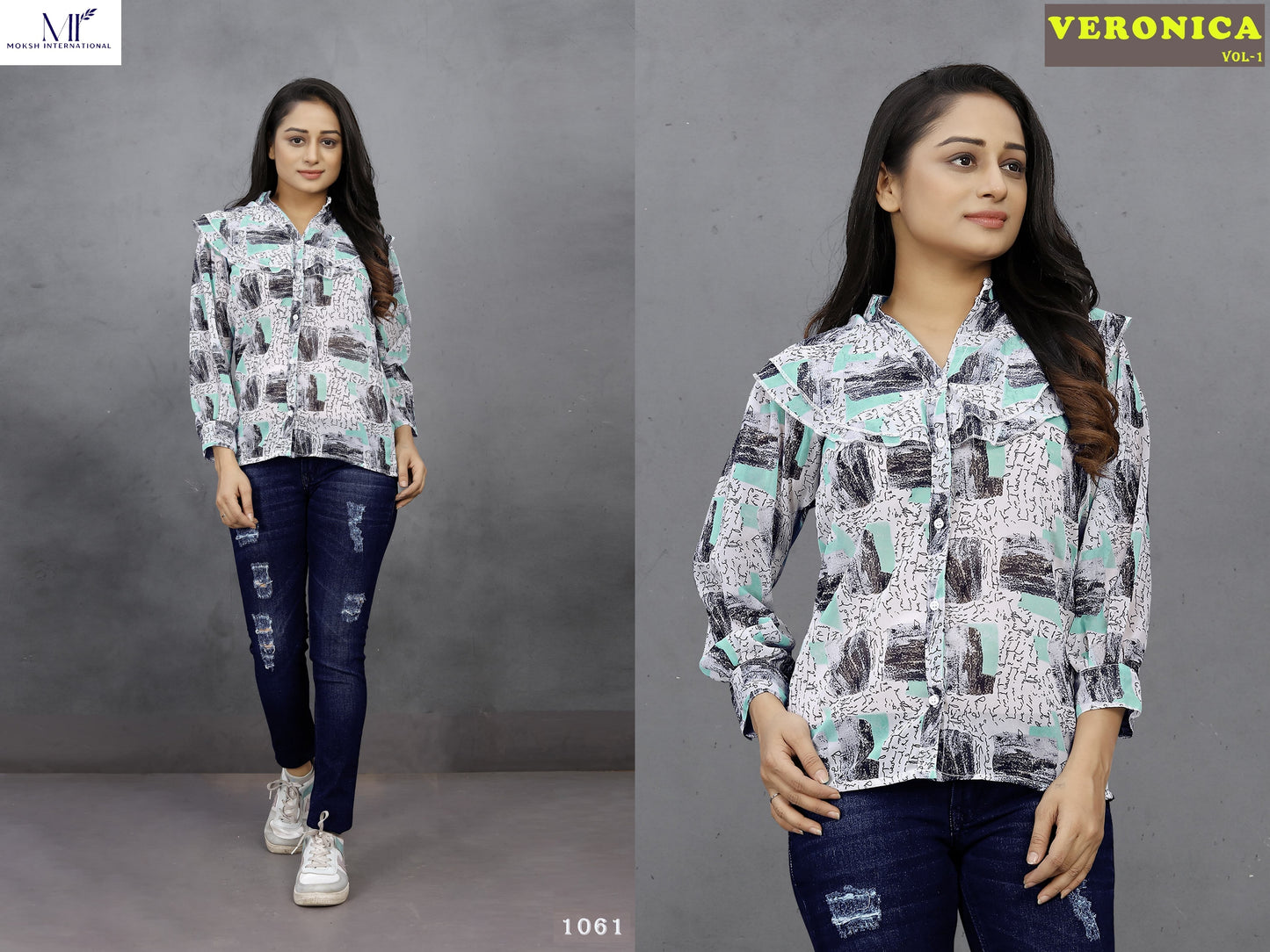 1061 Veronica Vol 1 Moksh Georgette Women Top