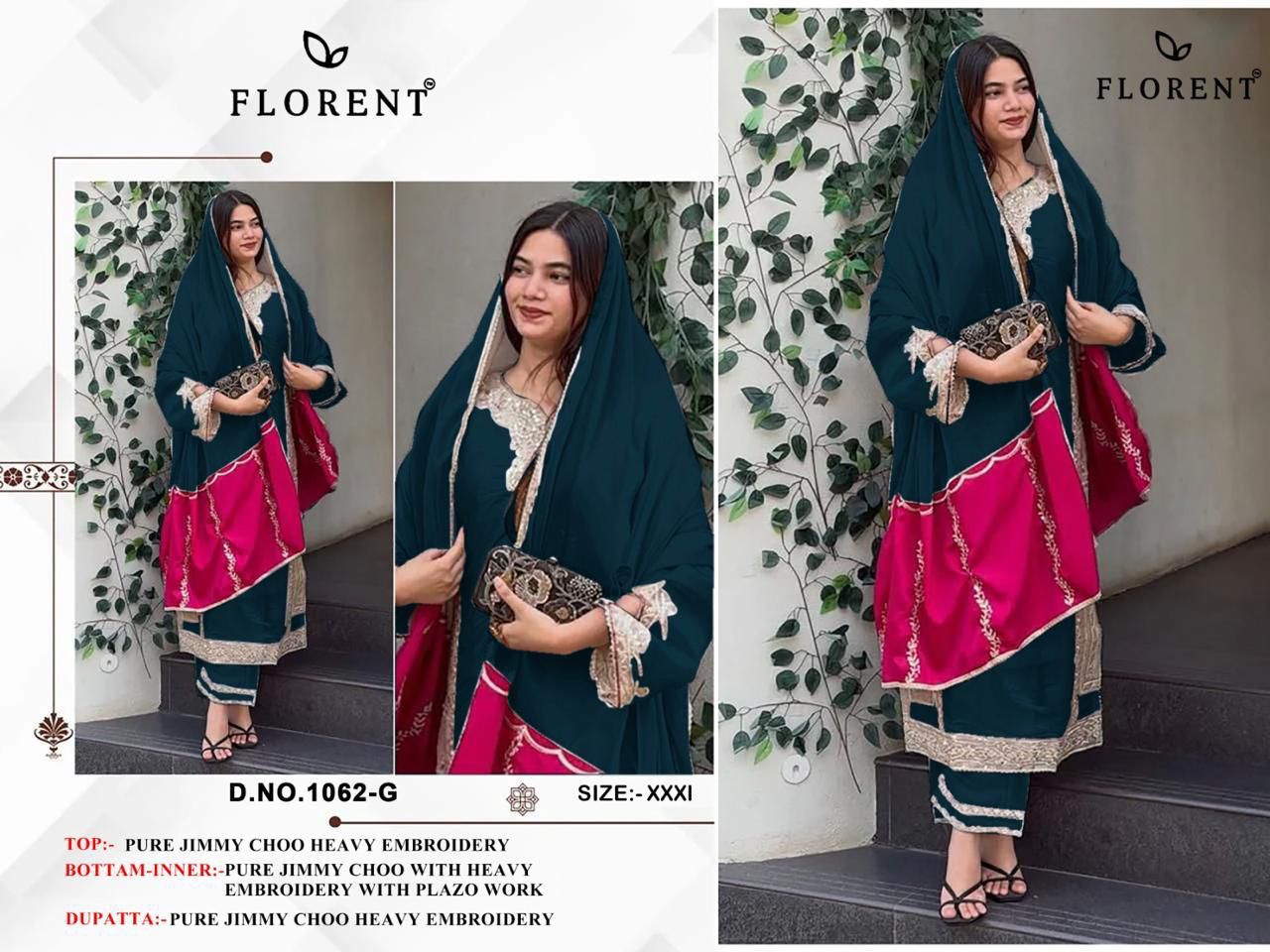 1062-G Florent Jimmy Choo Pakistani Readymade Suits