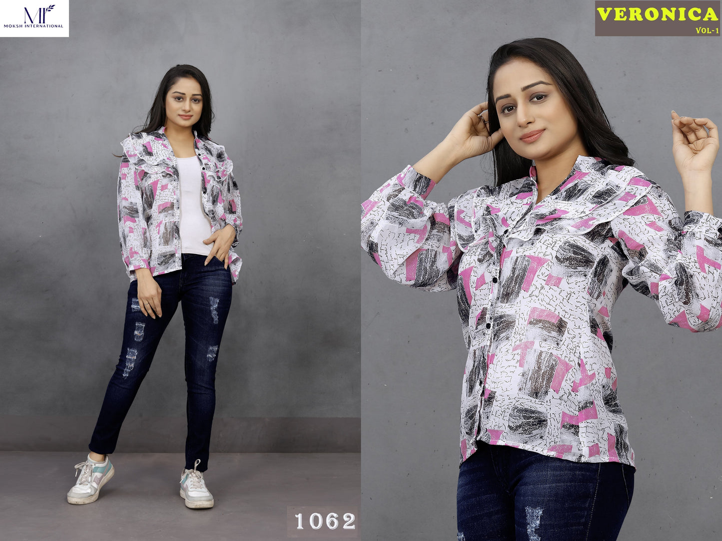 1062 Veronica Vol 1 Moksh Georgette Women Top