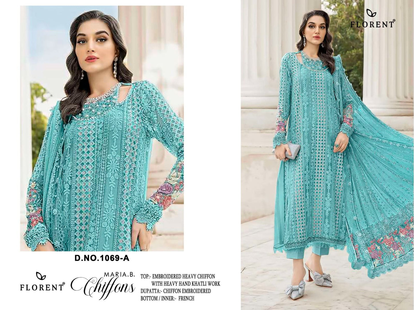 1069-A Maria B Chiffons Florent Chiffon Pakistani Salwar Suits