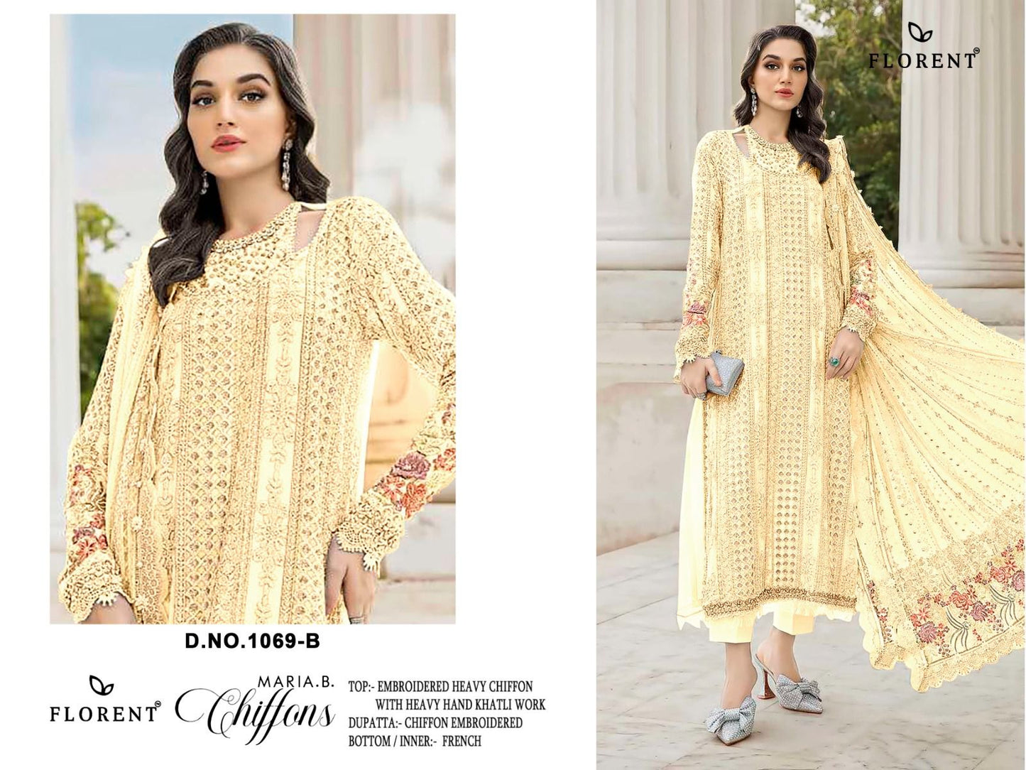 1069-B Maria B Chiffons Florent Chiffon Pakistani Salwar Suits
