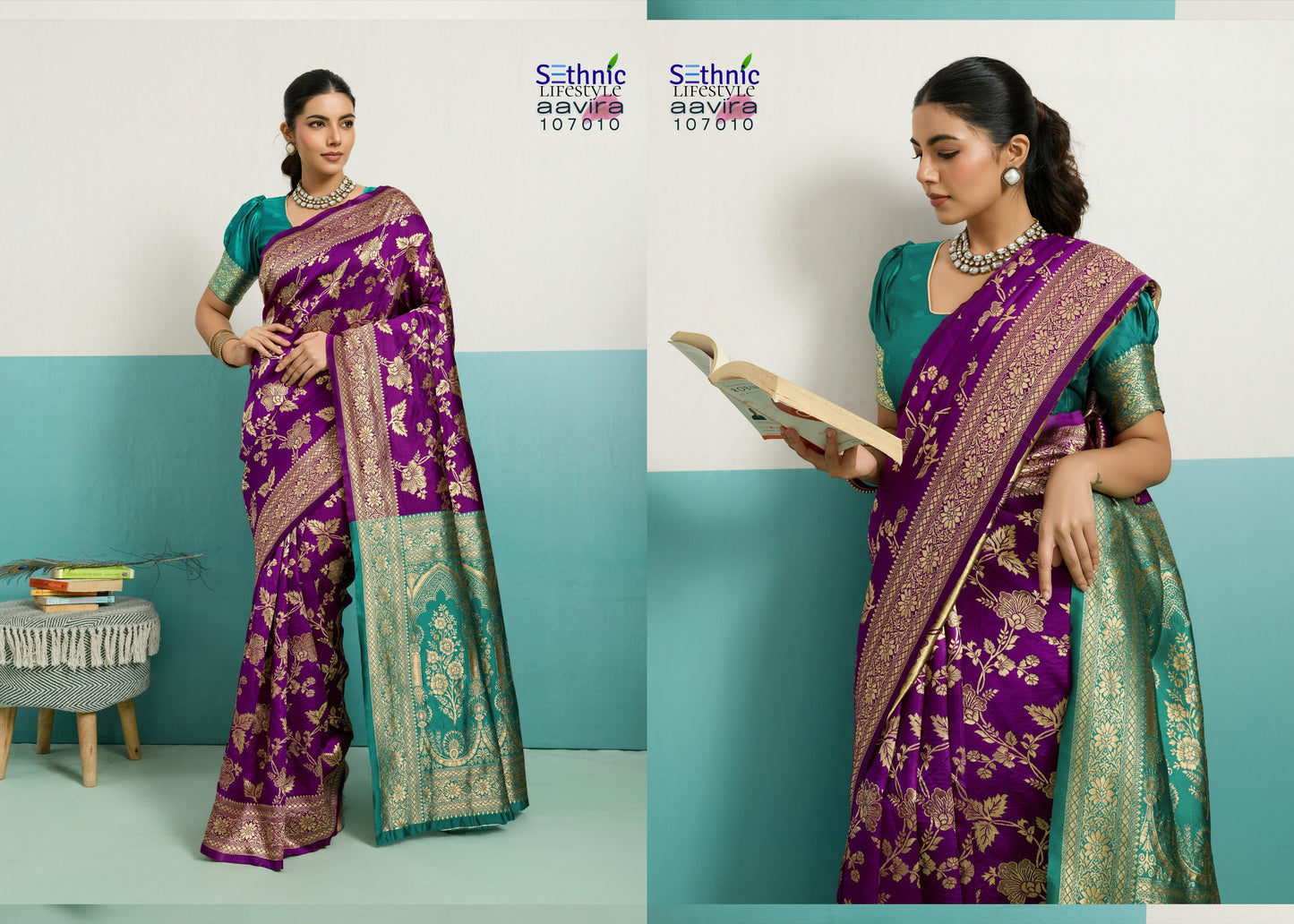 107010 Aavira Sethnic Banarasi Silk Sarees