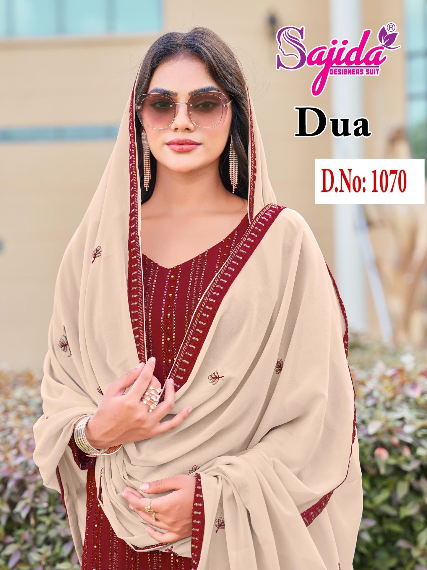 1070 Dua Sajida Georgette Pakistani Salwar Suits