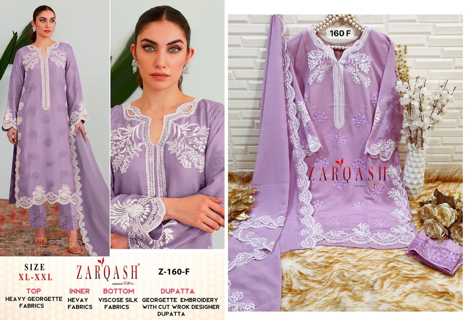 Z-160F Zarqash Pakistani Readymade Suits