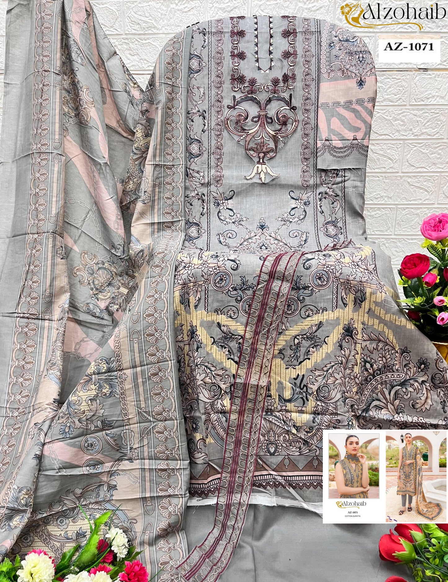 1071 Queen Court Vol 4 Al Zohaib Print Pakistani Salwar Suits