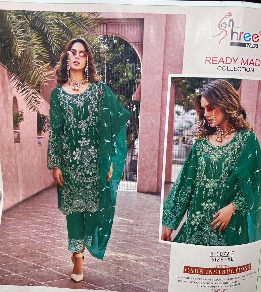 1072E Shree Fabs Organza Pakistani Readymade Suits